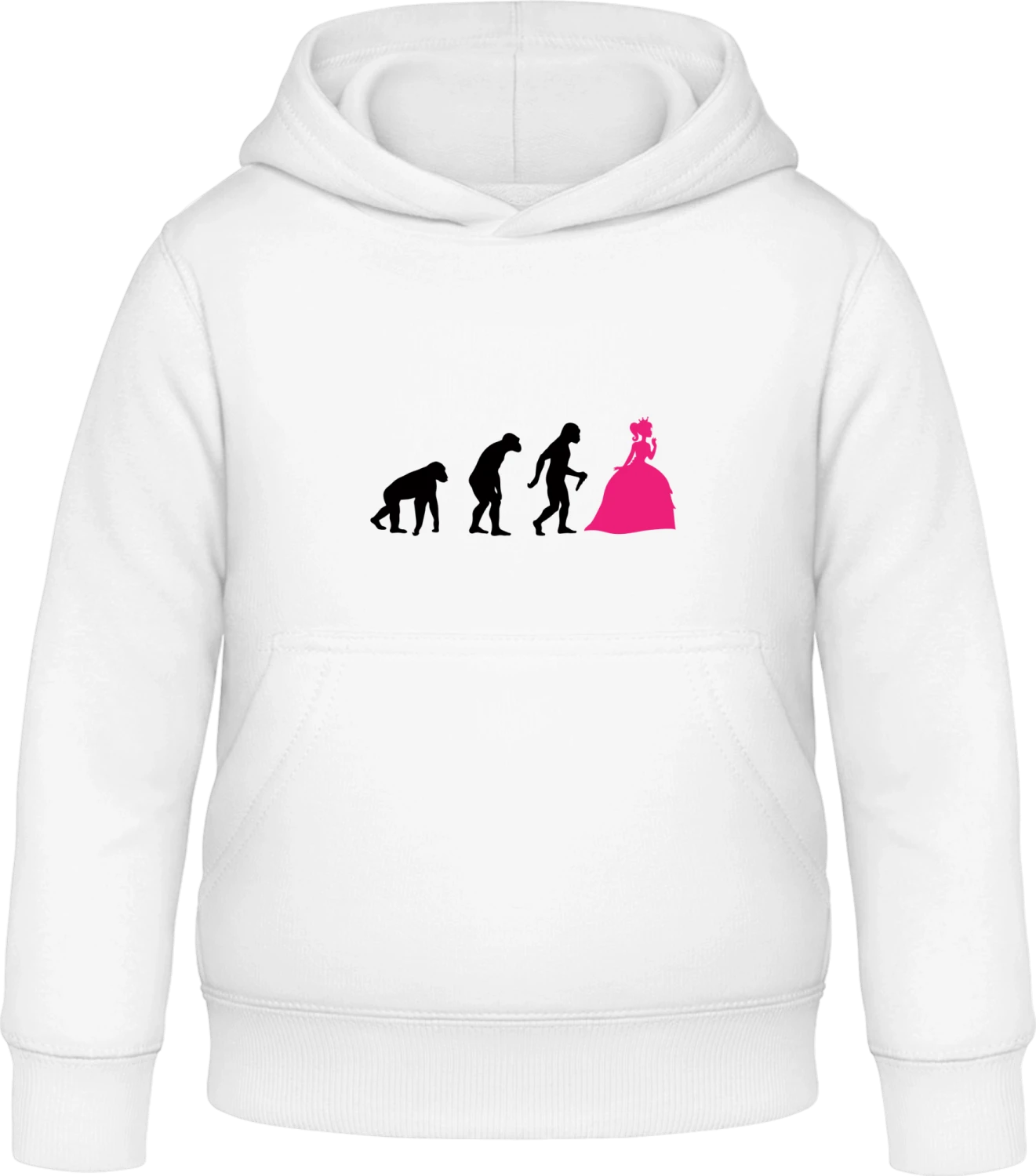 Princess Evolution - Arctic white Awdis Hoodie Kids - Front