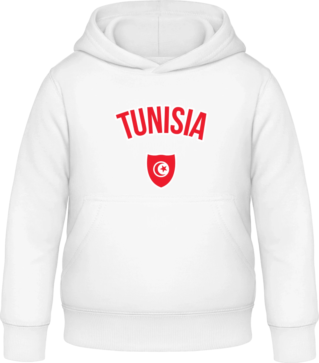 TUNISIA Fan - Arctic white Awdis Hoodie Kids - Front