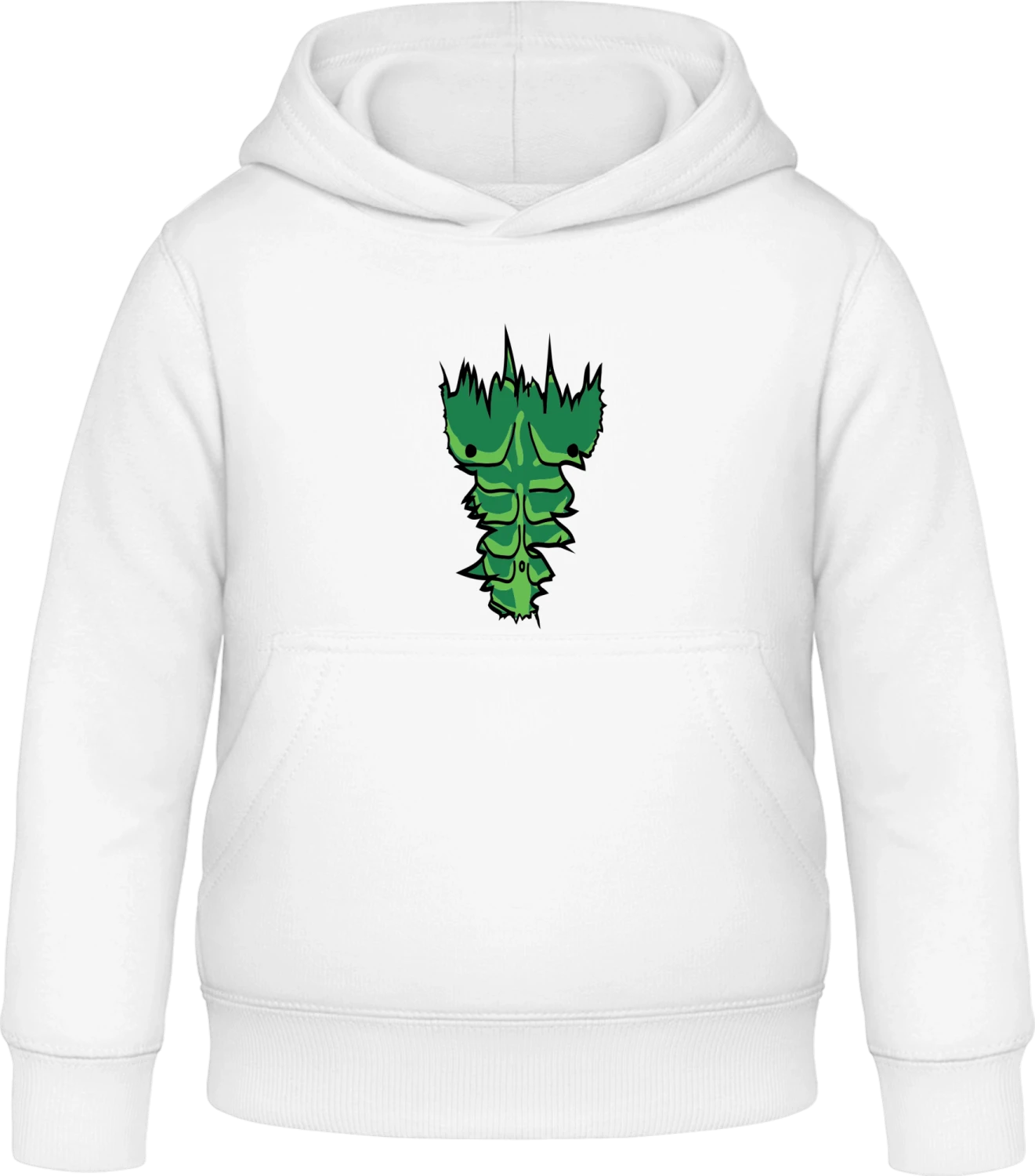 Green Monster Muscles - Arctic white Awdis Hoodie Kids - Front