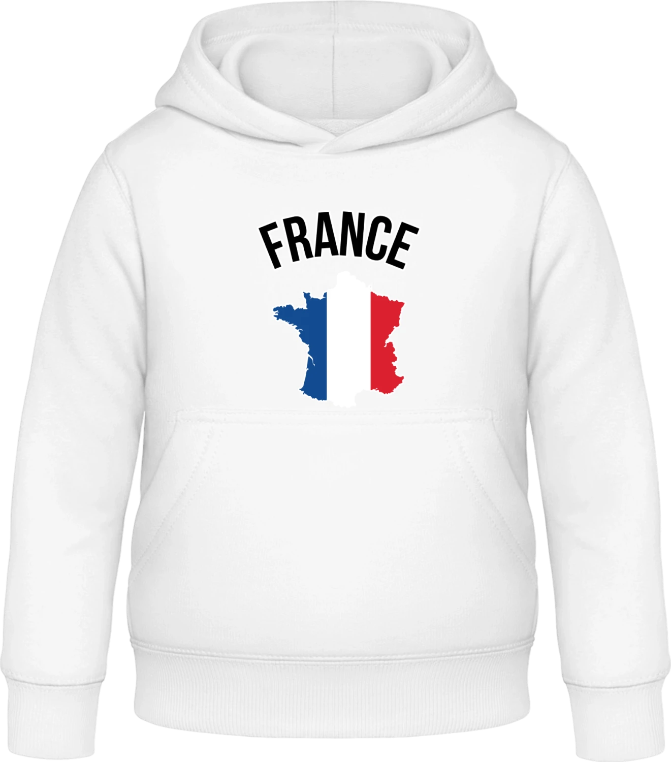 France Fan - Arctic white Awdis Hoodie Kids - Front