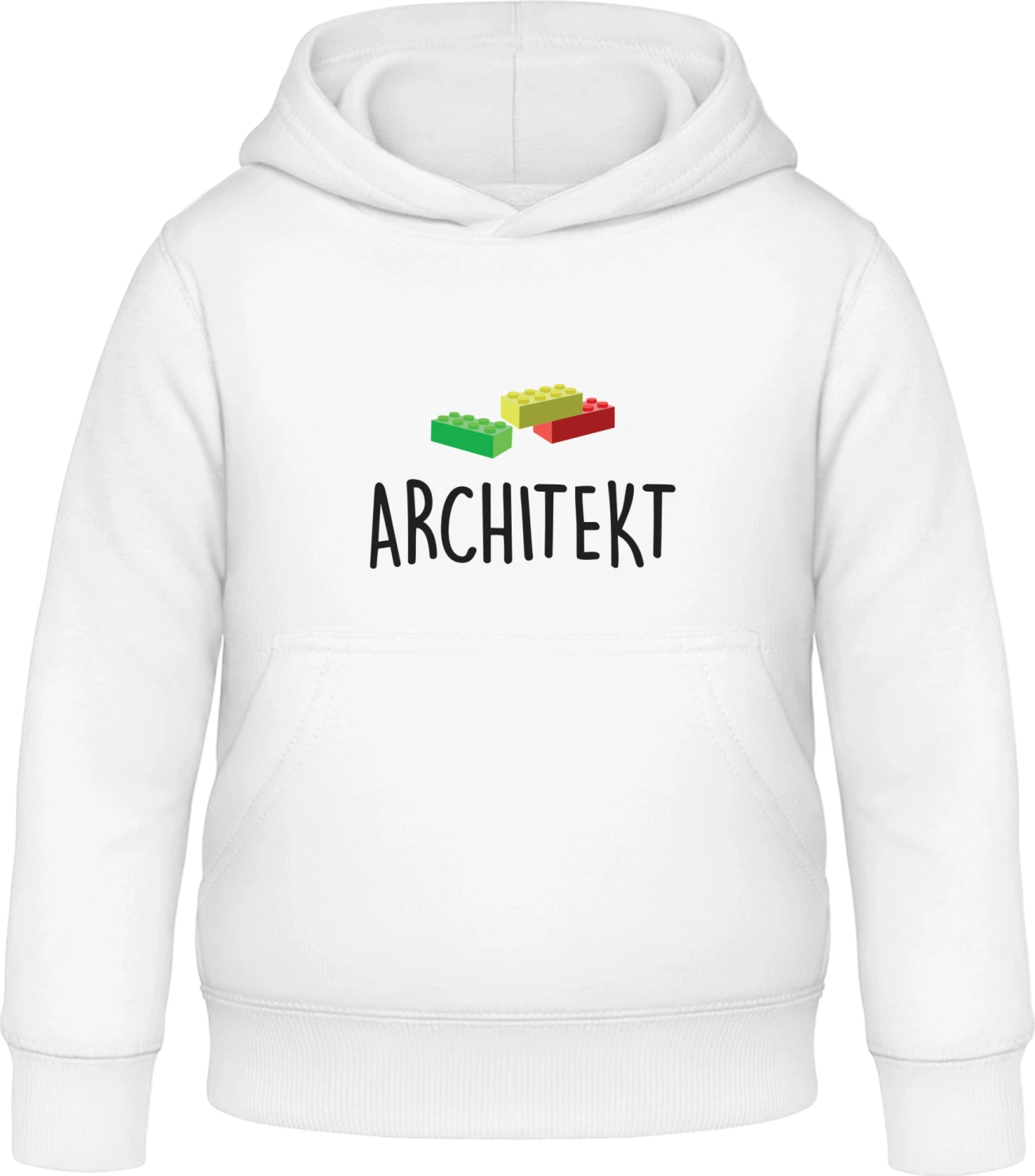 Architekt Bausteine - Arctic white Awdis Hoodie Kids - Front