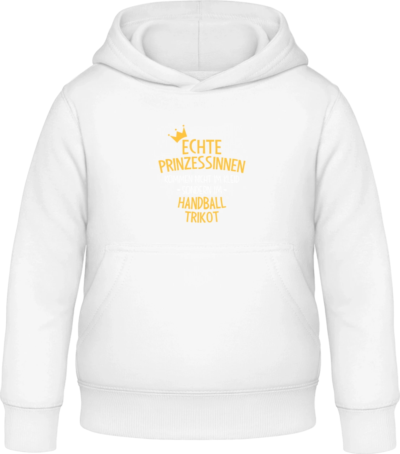 Echte Prinzessinnen kommen nicht im Kleid sondern im Handball T - Arctic white Awdis Hoodie Kids - Front