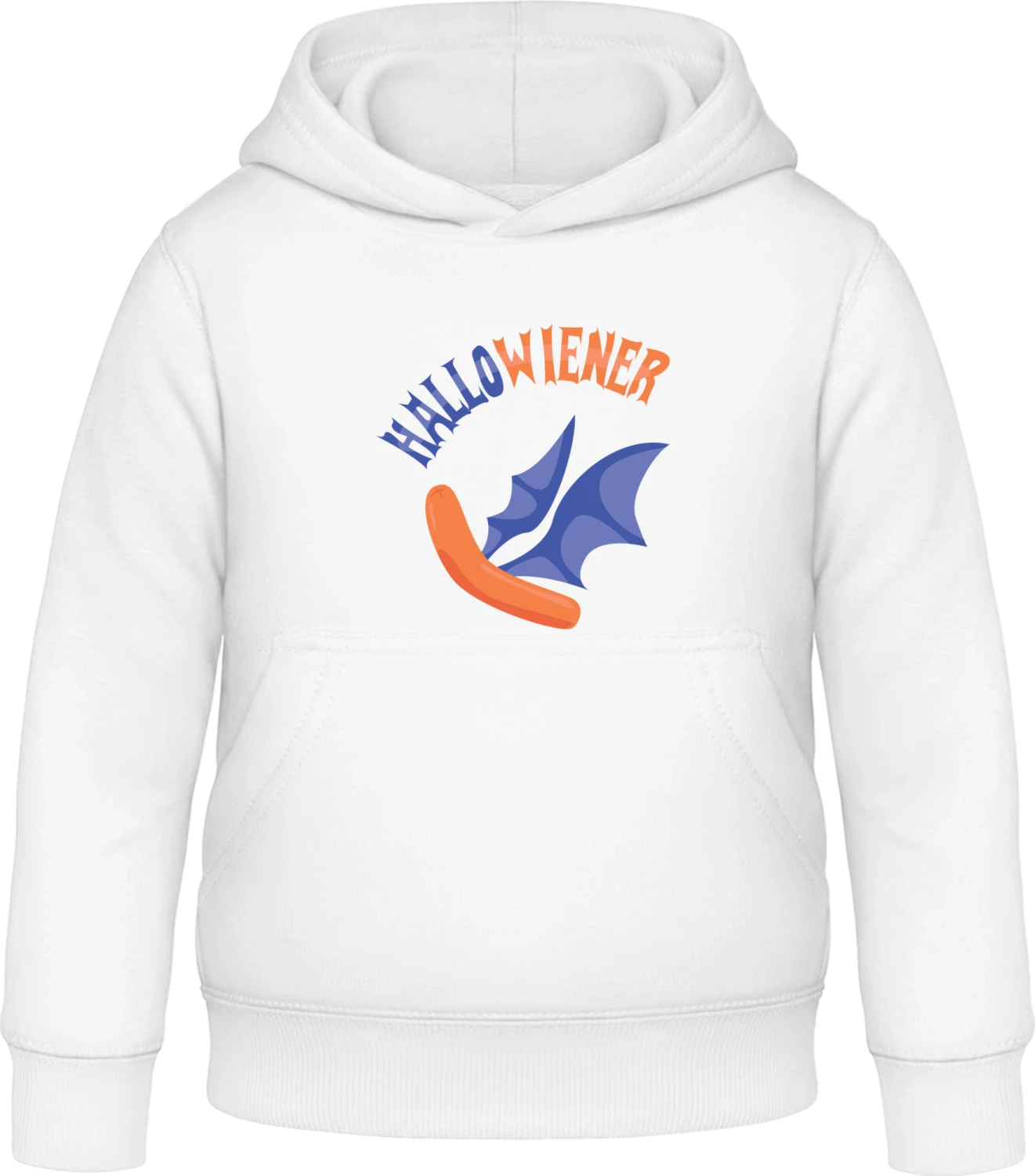 Hallowiener Bat - Arctic white Awdis Hoodie Kids - Front