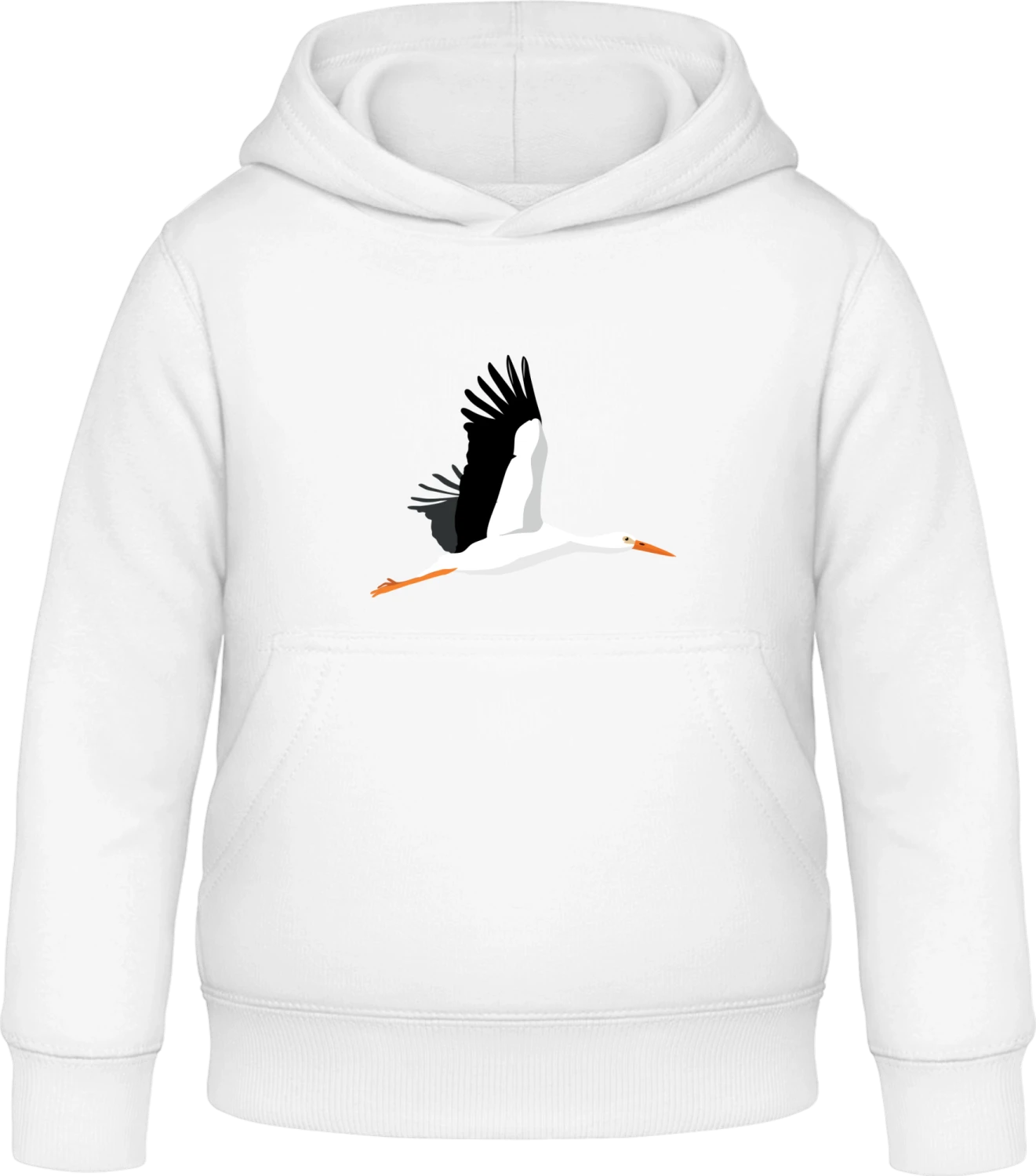 Stork Flying - Arctic white Awdis Hoodie Kids - Front