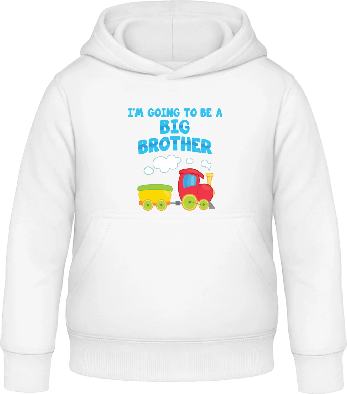 I'm Going To Be A Big Brother Locomotive - Arctic white Awdis Hoodie Kids - Front