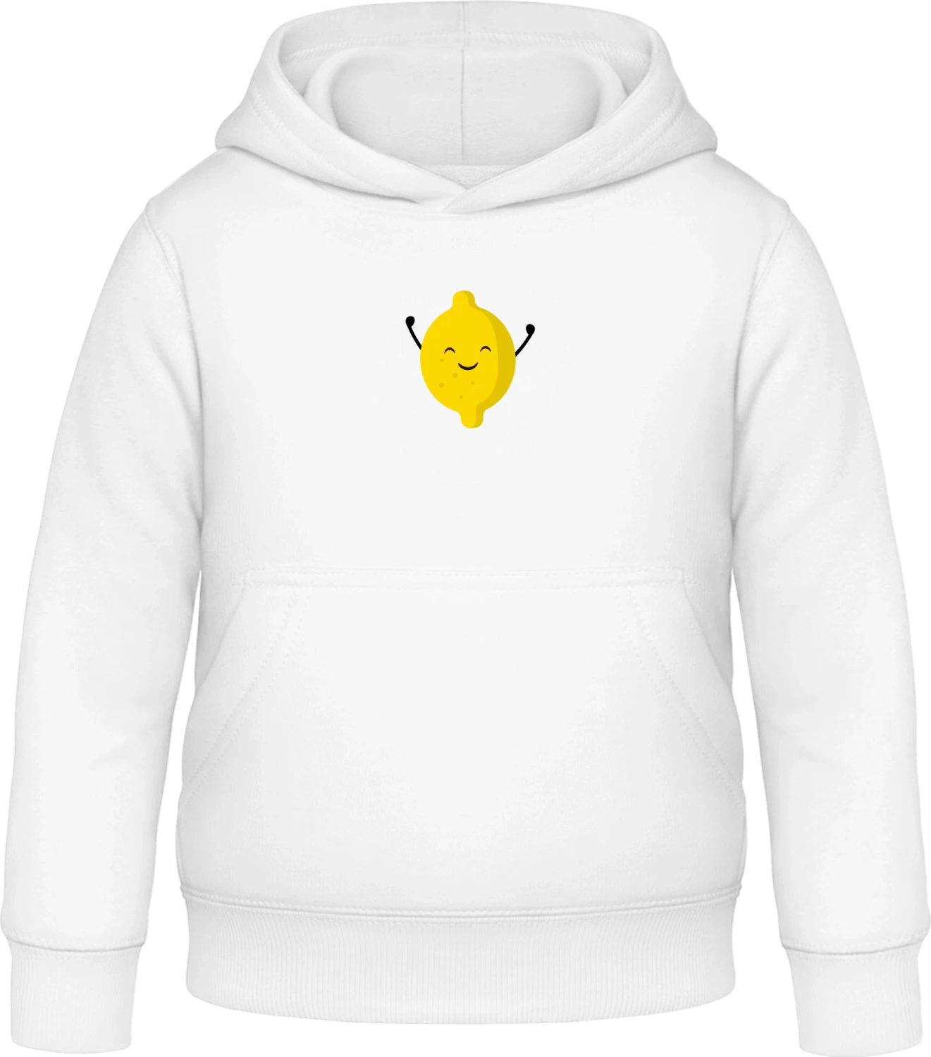 Happy Lemon - Arctic white Awdis Hoodie Kids - Front