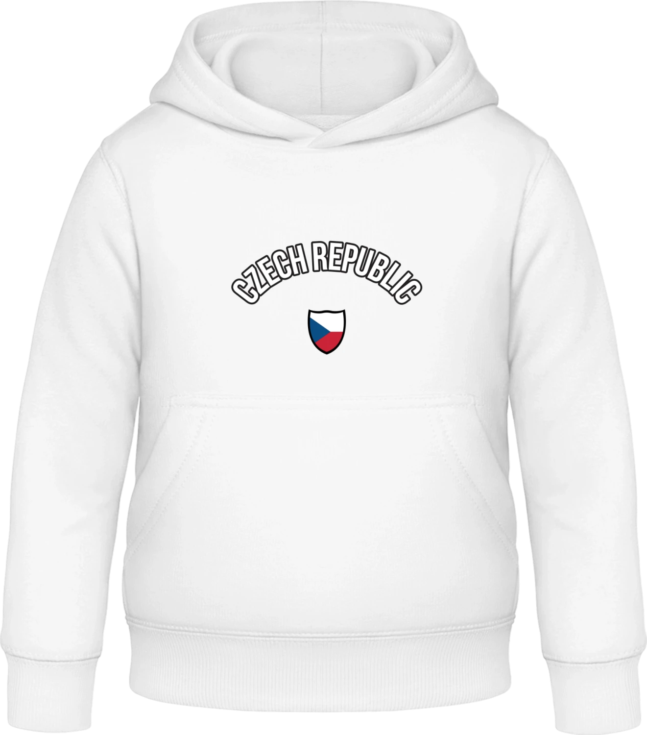 Czech Republic Fan - Arctic white Awdis Hoodie Kids - Front