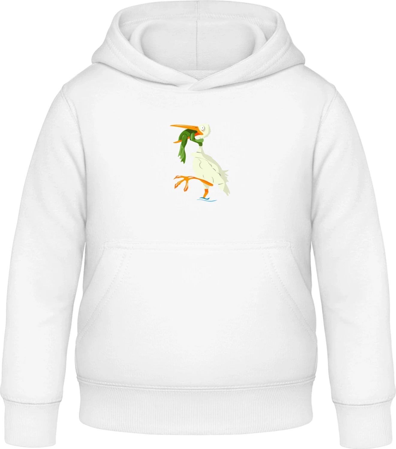 Frog and Stork - Arctic white Awdis Hoodie Kids - Front