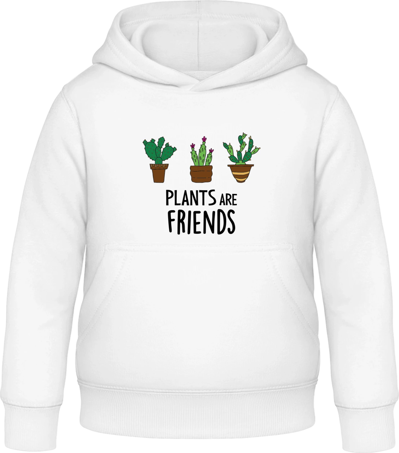 Plants Are Friends - Arctic white Awdis Hoodie Kids - Front