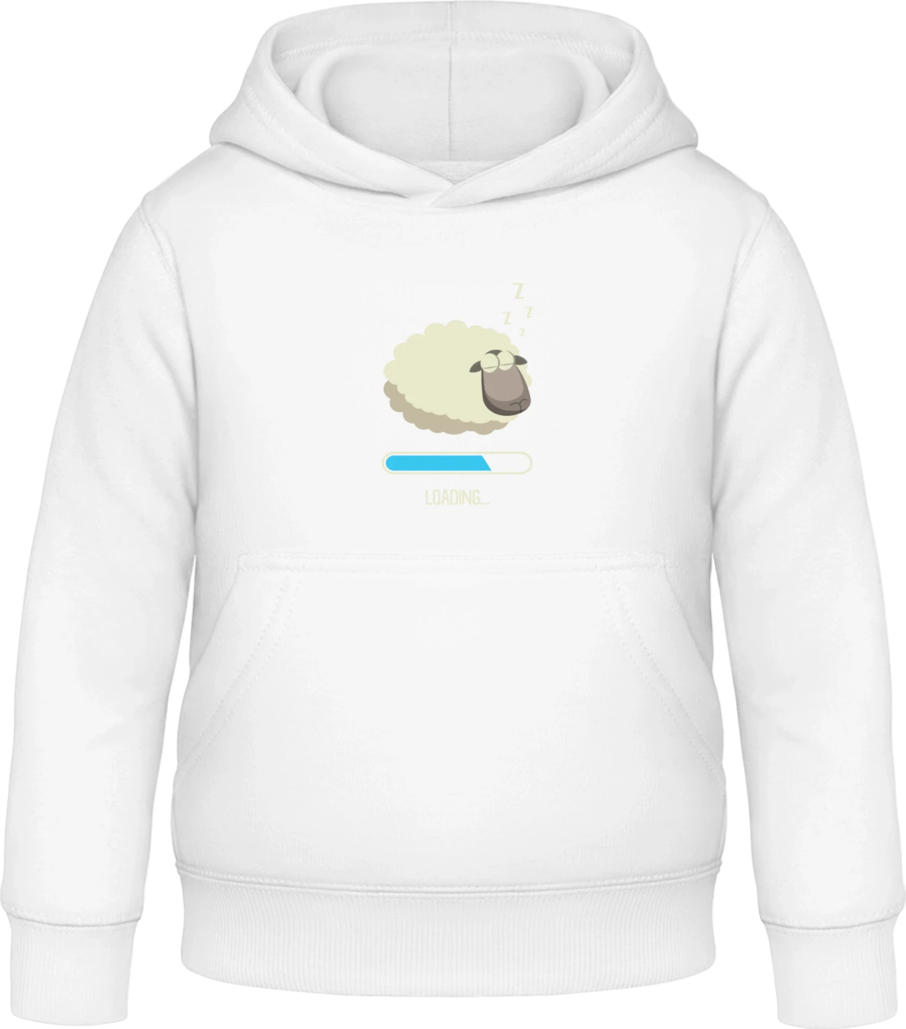 Sleep Loading - Arctic white Awdis Hoodie Kids - Front