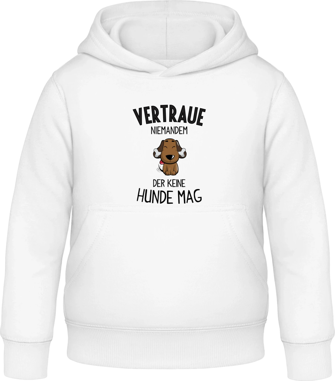 Vertraue niemandem der keine Hunde mag - Arctic white Awdis Hoodie Kids - Front