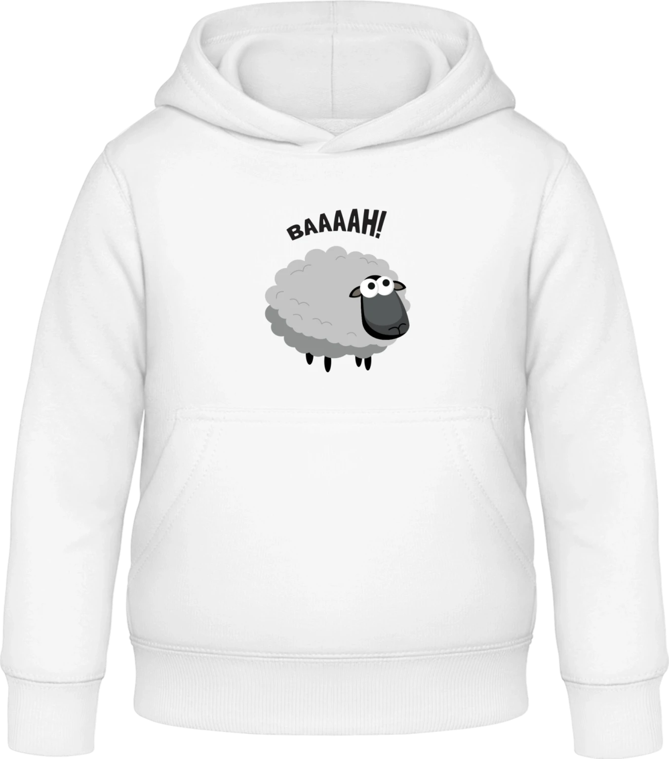 Baaaah Sheep - Arctic white Awdis Hoodie Kids - Front