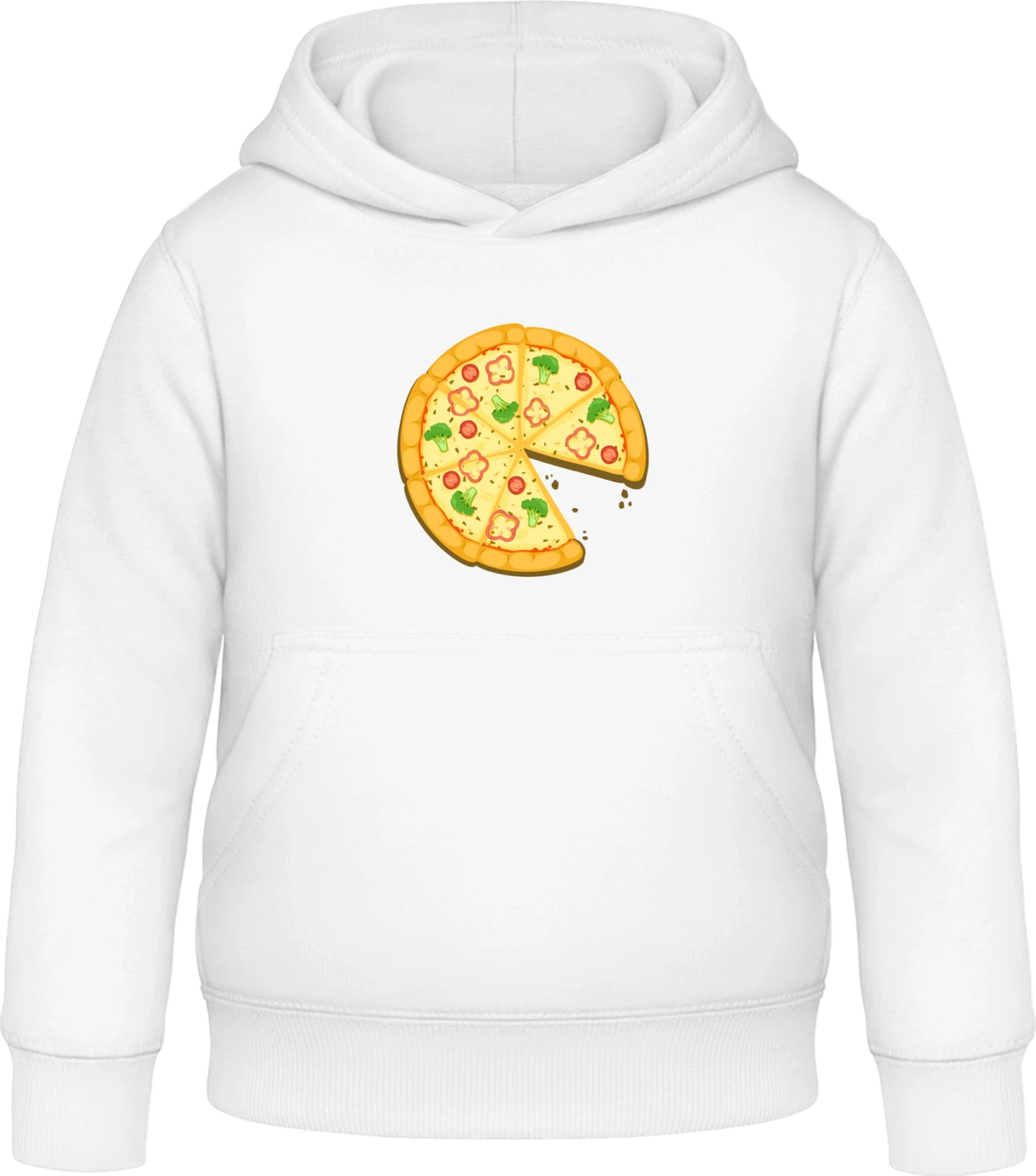 Pizza For Mum - Arctic white Awdis Hoodie Kids - Front