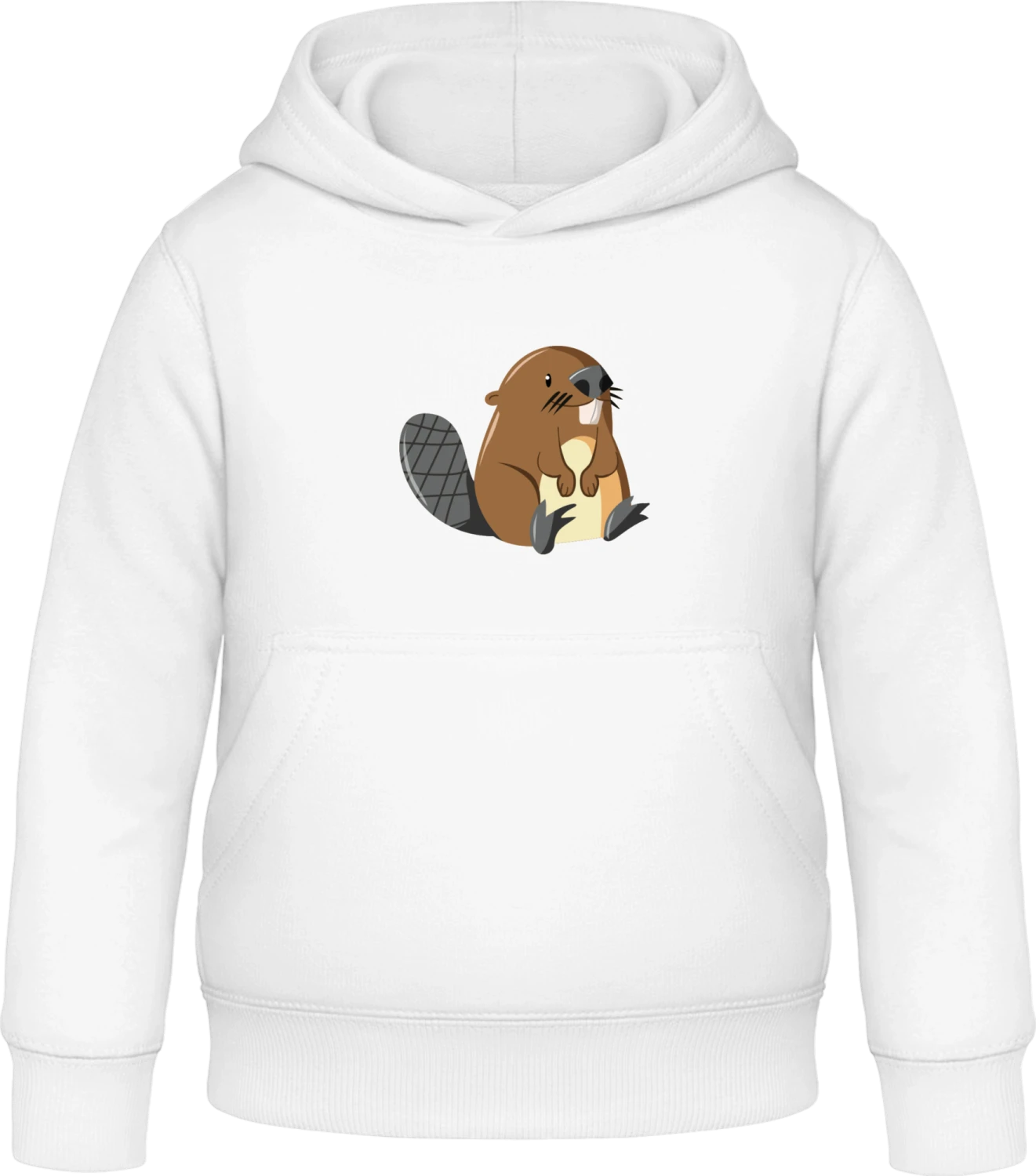 Little Beaver - Arctic white Awdis Hoodie Kids - Front