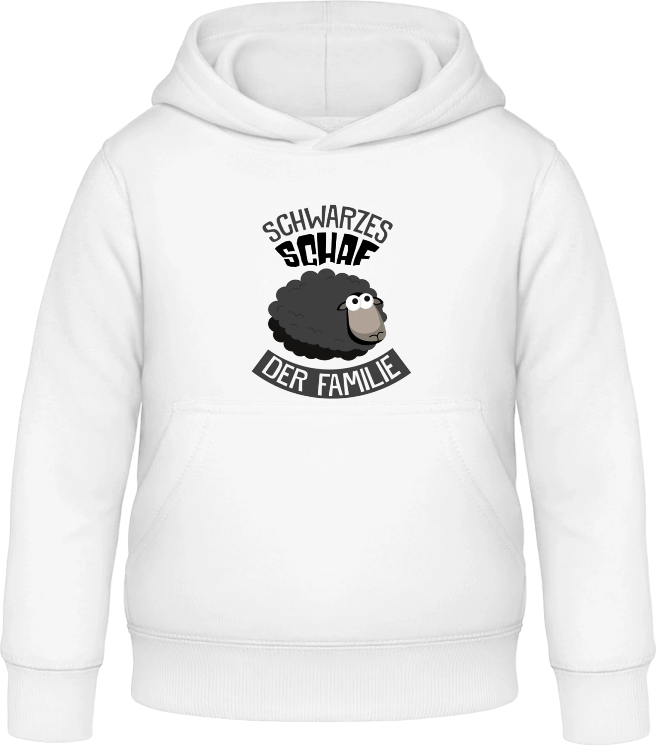 Schwarzes Schaf der Familie - Arctic white Awdis Hoodie Kids - Front