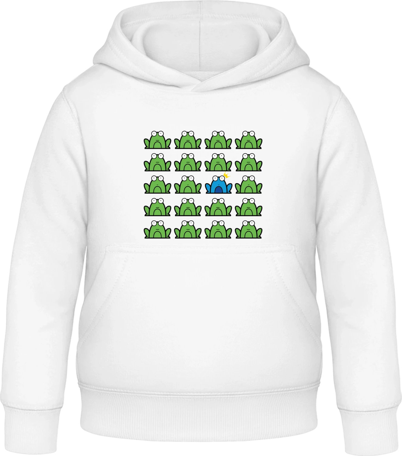 Be Different Frog - Arctic white Awdis Hoodie Kids - Front