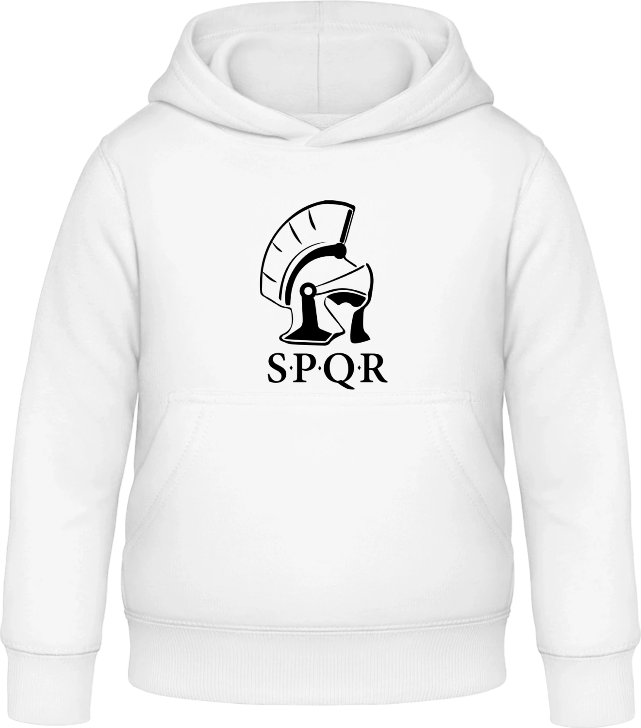 SPQR Roman Helmet - Arctic white Awdis Hoodie Kids - Front