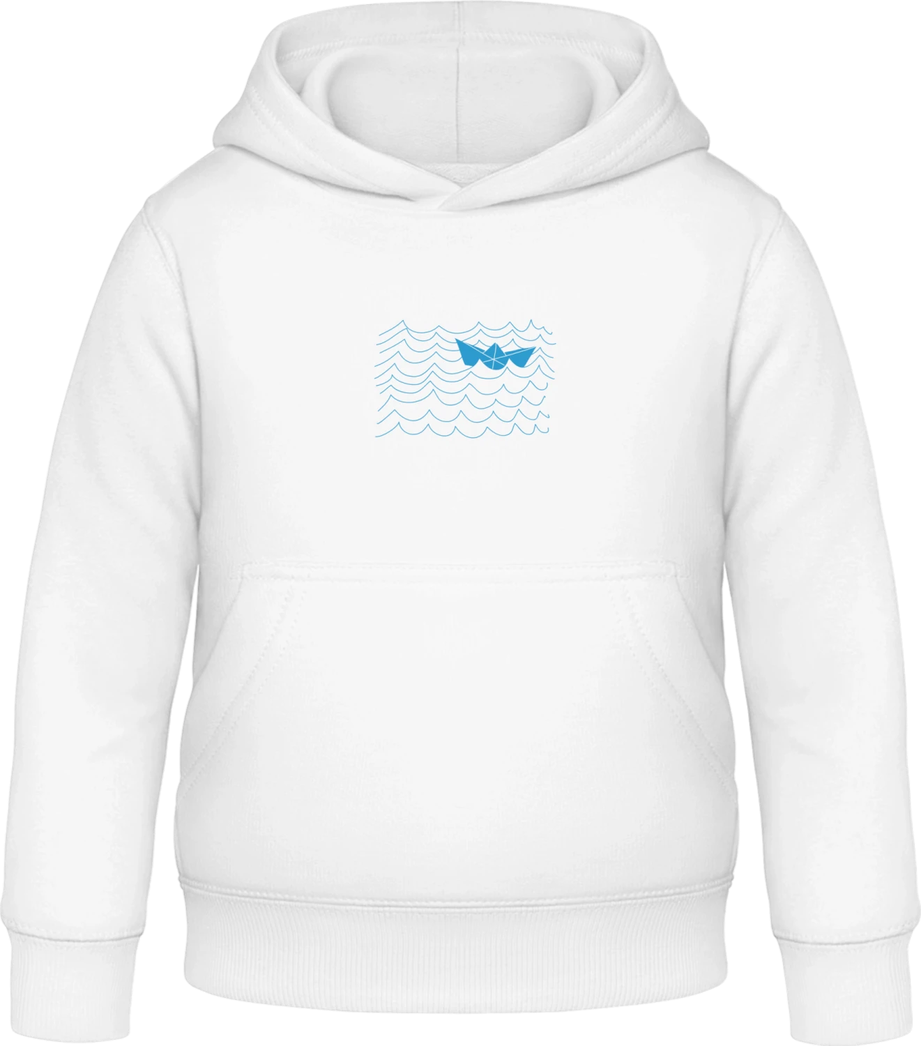 Paper Ship - Arctic white Awdis Hoodie Kids - Front