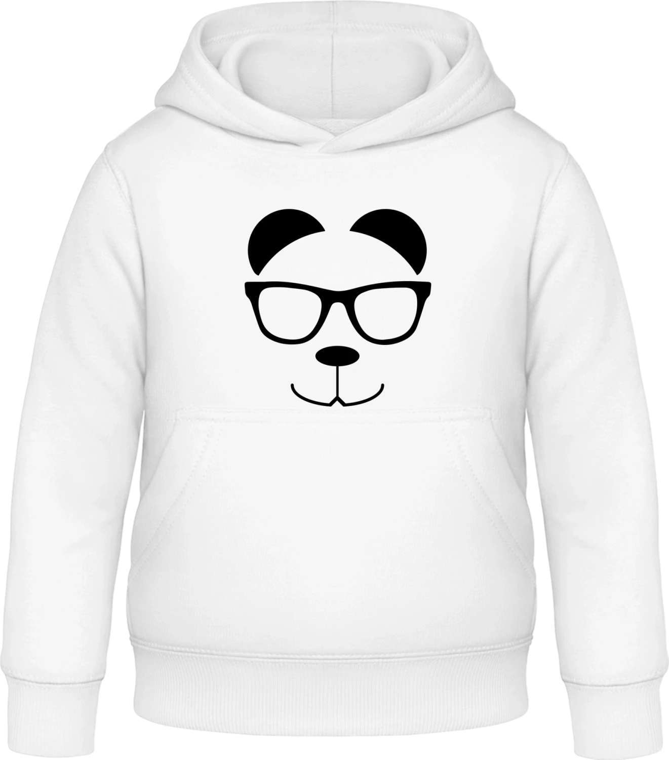 Panda Bear Nerd - Arctic white Awdis Hoodie Kids - Front