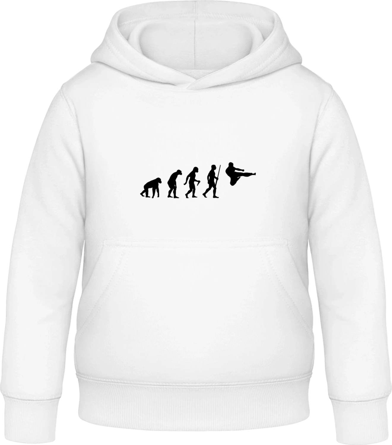 Karate Evolution - Arctic white Awdis Hoodie Kids - Front