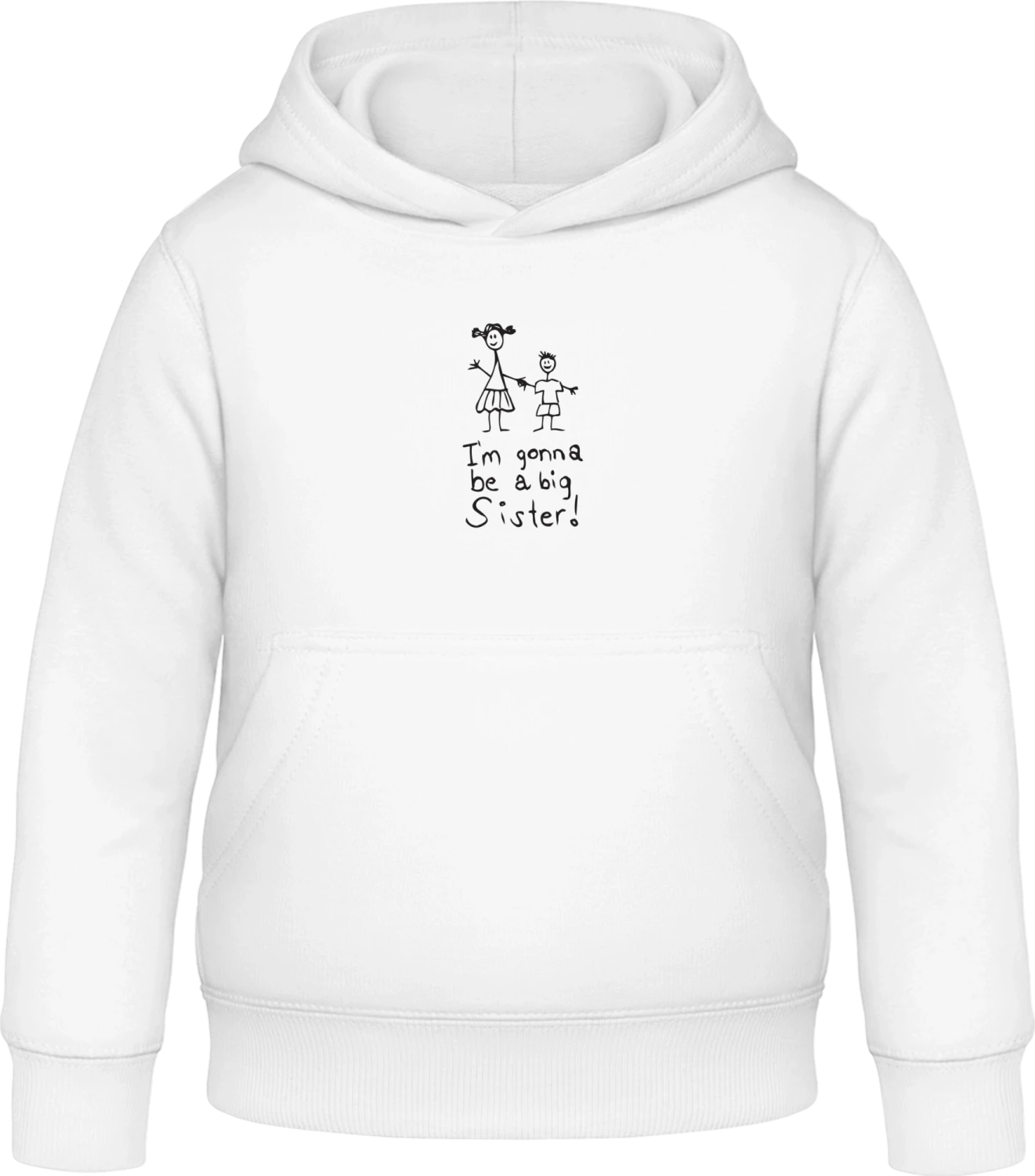 I'm Gonna Be A Big Sister ! - Arctic white Awdis Hoodie Kids - Front