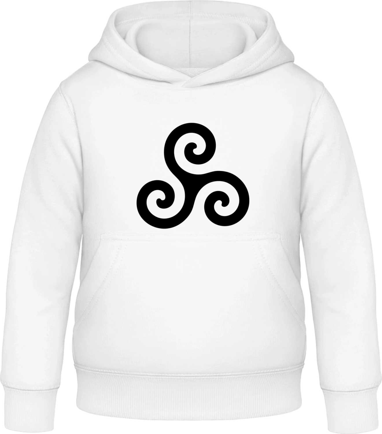 Triskel Spiral - Arctic white Awdis Hoodie Kids - Front