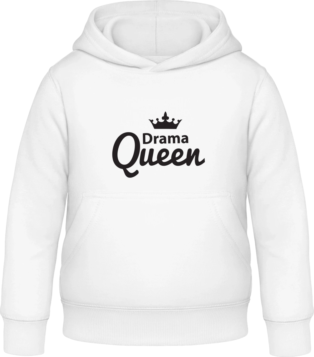 Drama Queen Crown - Arctic white Awdis Hoodie Kids - Front