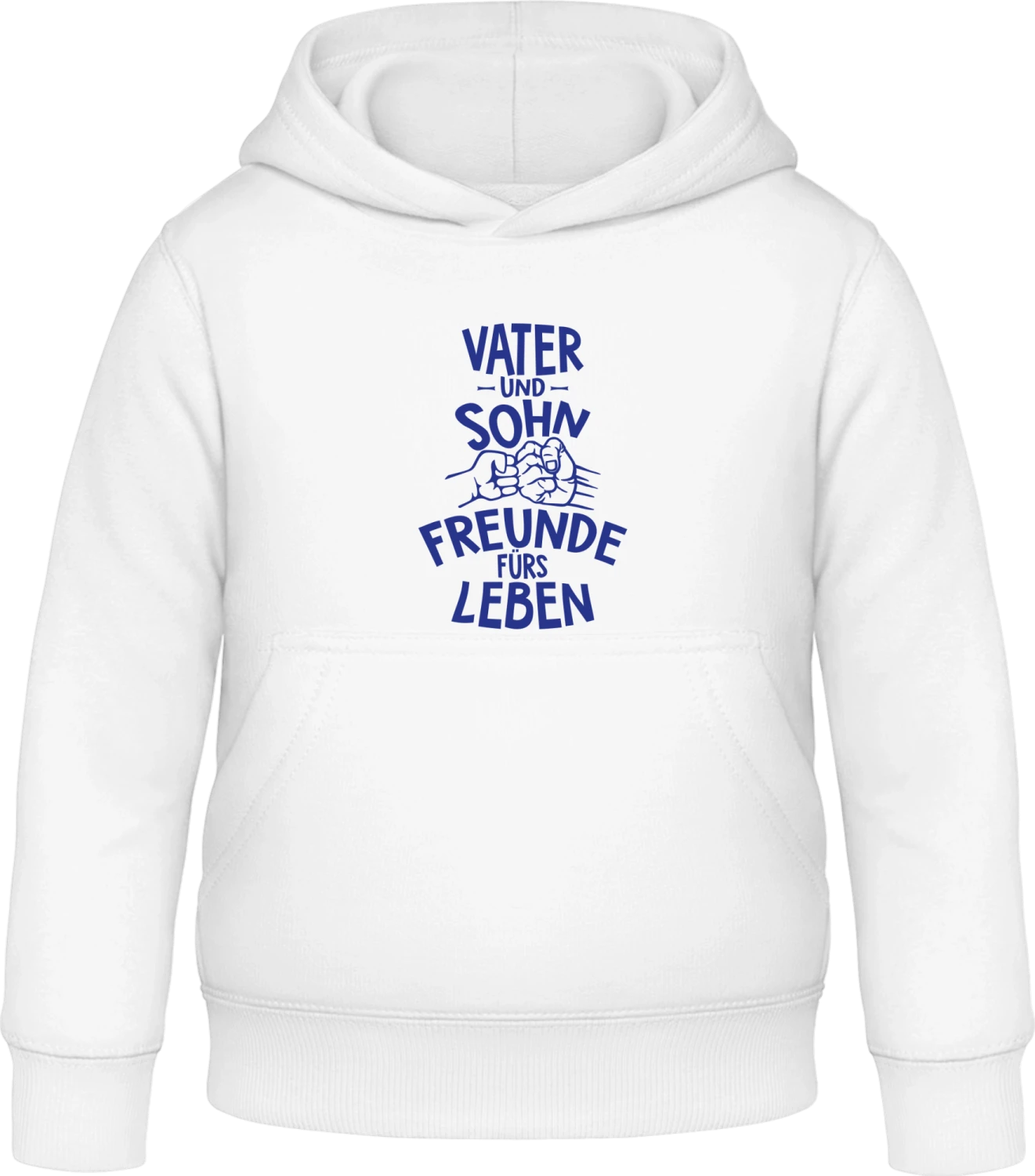 Vater und Sohn Freunde fürs Leben - Arctic white Awdis Hoodie Kids - Front