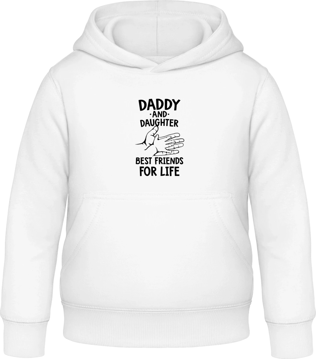 Daddy And Daughter Best Friends For Life - Arctic white Awdis Hoodie Kids - Front