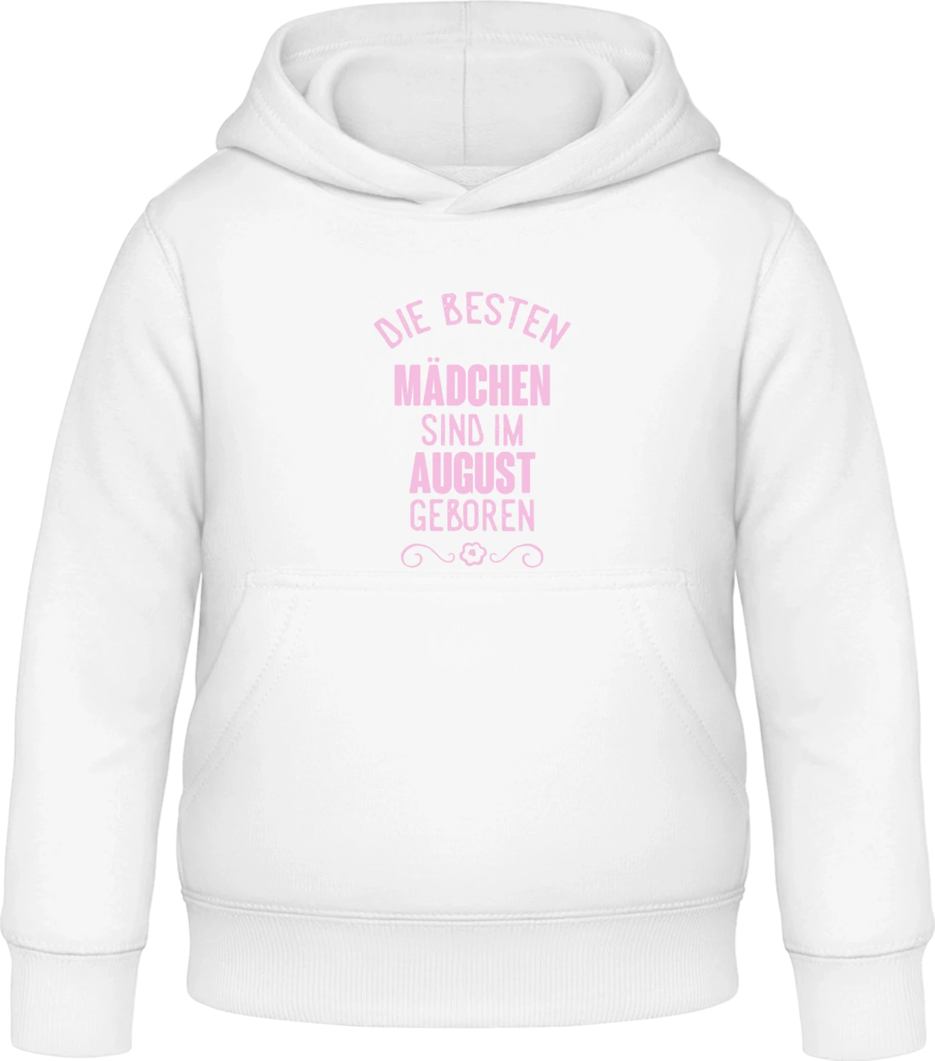 Die besten Mädchen sind im August geboren - Arctic white Awdis Hoodie Kids - Front