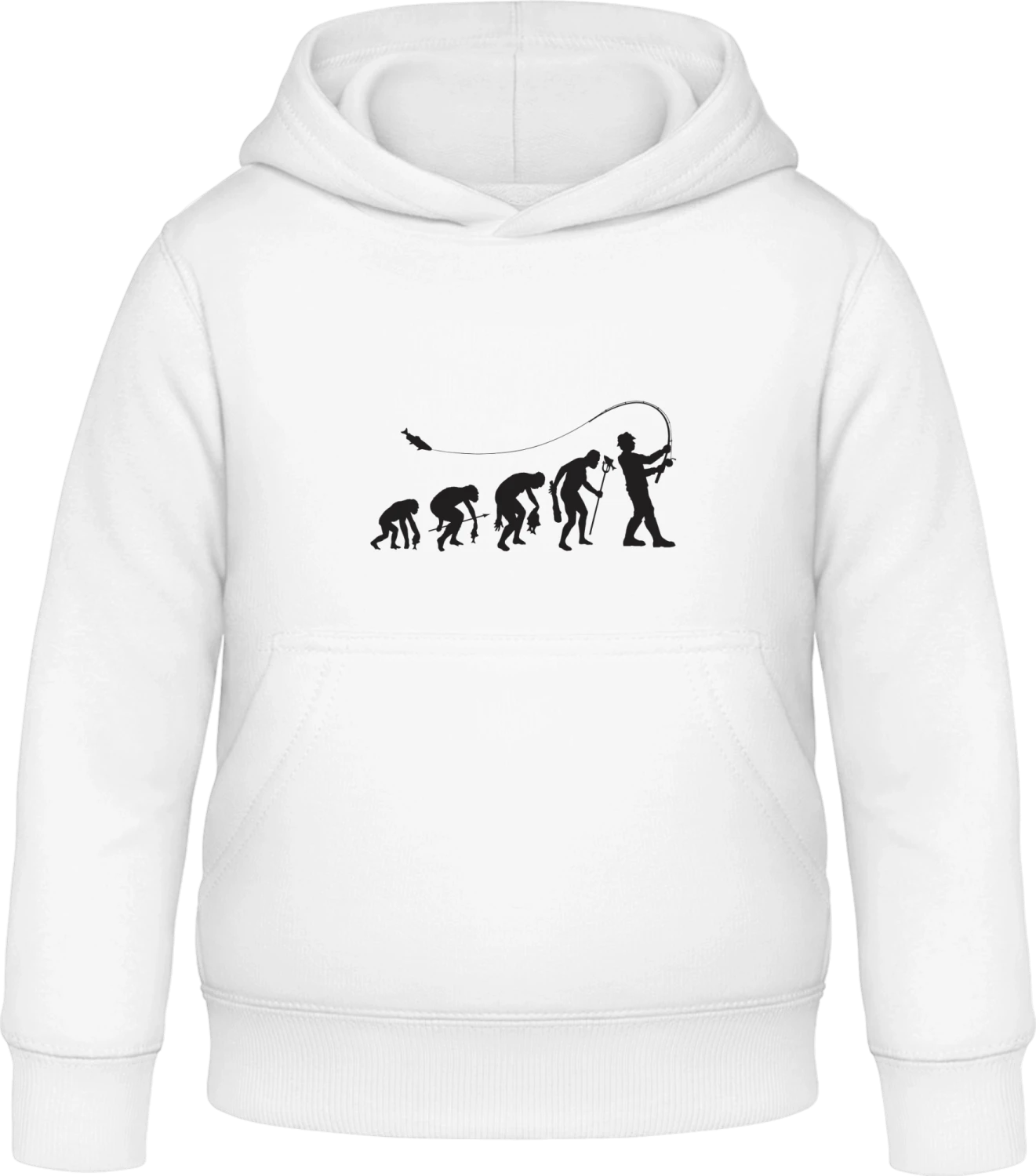 History of Fishing - Arctic white Awdis Hoodie Kids - Front