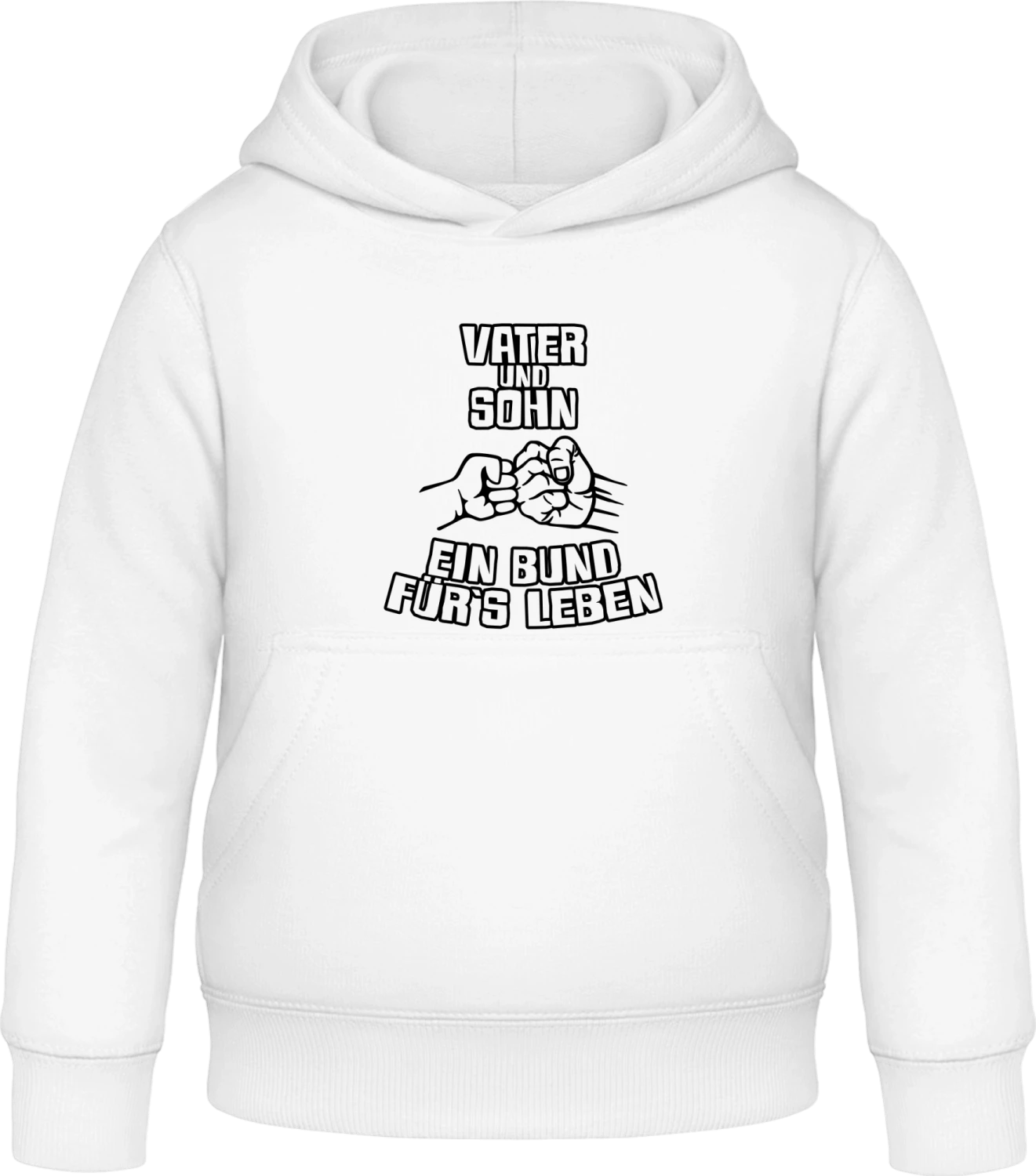 Vater und Sohn ein Bund fürs Leben - Arctic white Awdis Hoodie Kids - Front