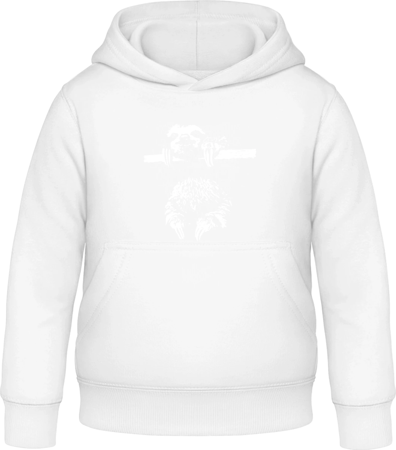 Sloth Hanging Arround - Arctic white Awdis Hoodie Kids - Front