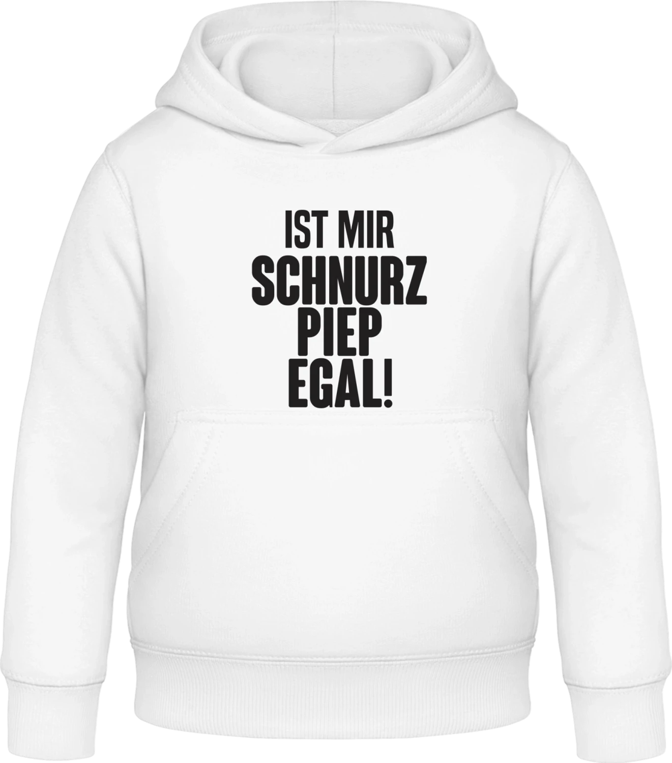 Ist mir schnurz piep egal - Arctic white Awdis Hoodie Kids - Front