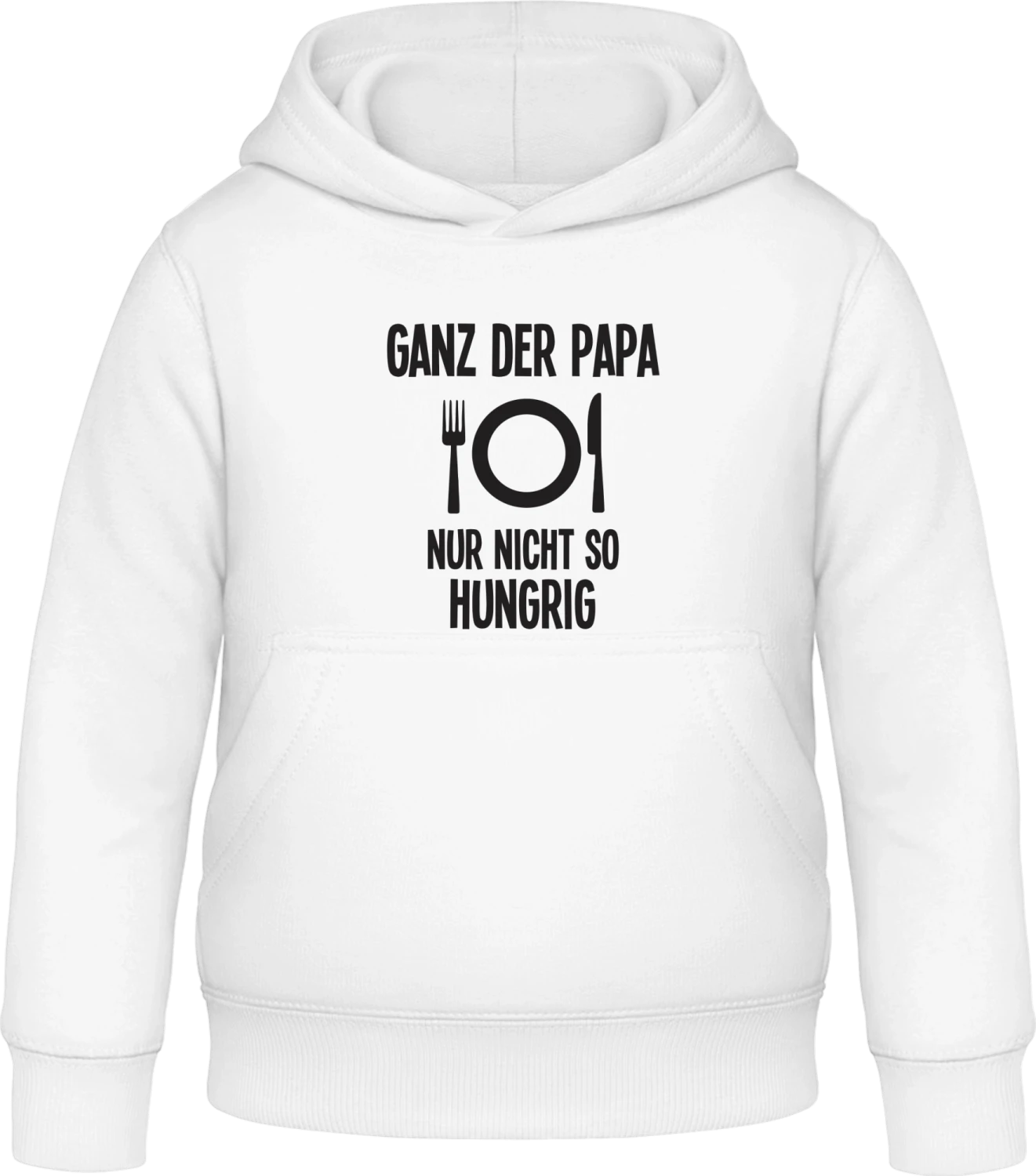 Ganz der Papa, nur nicht so hungrig - Arctic white Awdis Hoodie Kids - Front