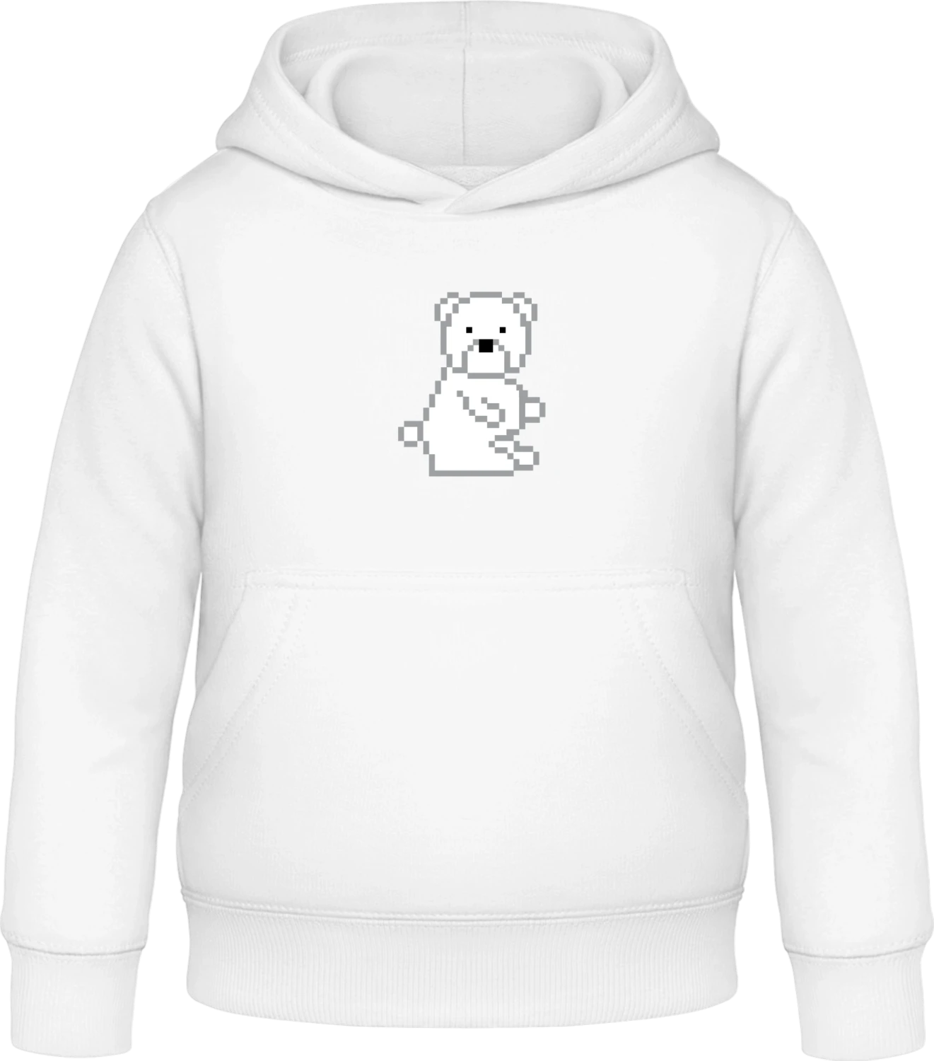 Pixel Ice Bear - Arctic white Awdis Hoodie Kids - Front