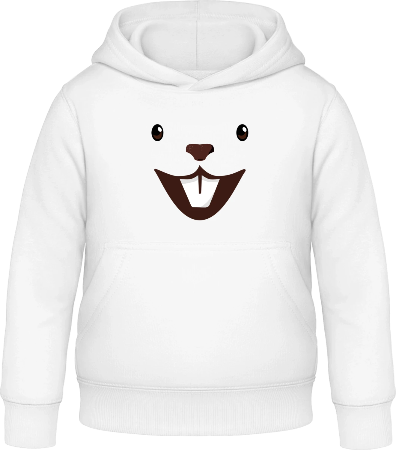 Squirrel Face - Arctic white Awdis Hoodie Kids - Front