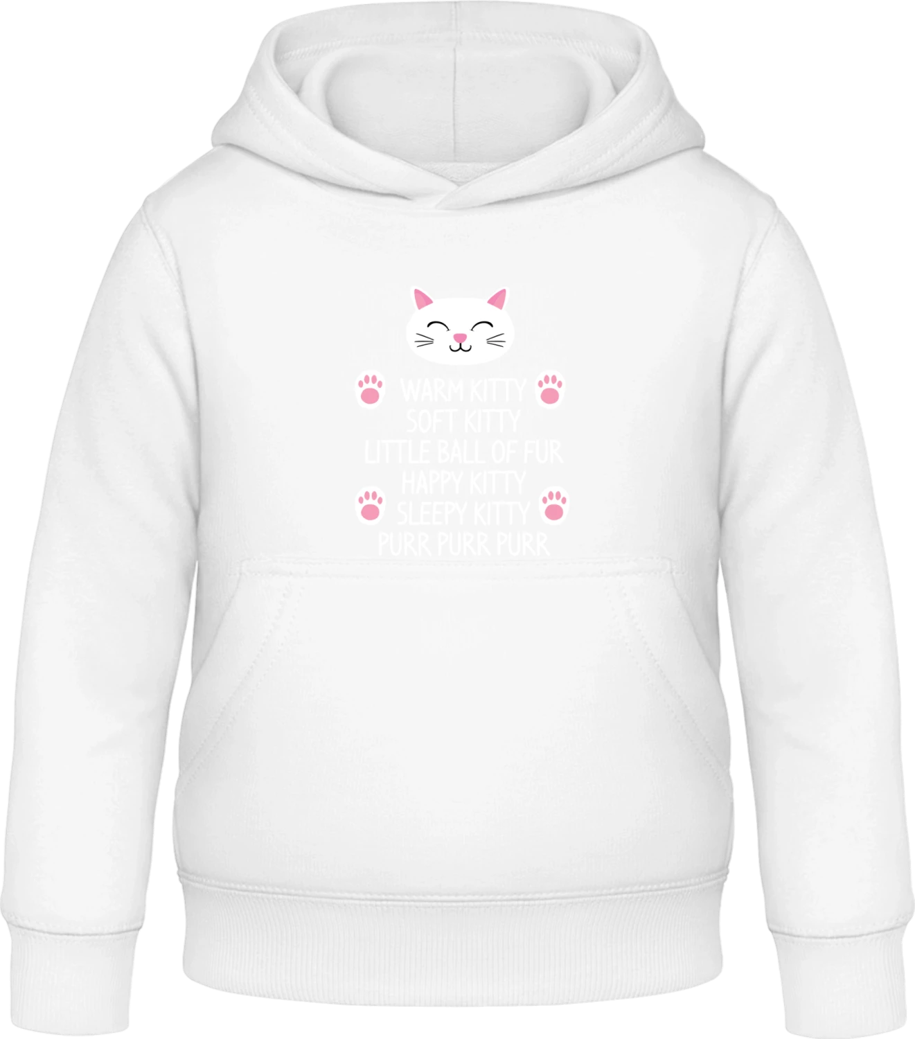 Soft Kitty Warm Kitty Song - Arctic white Awdis Hoodie Kids - Front