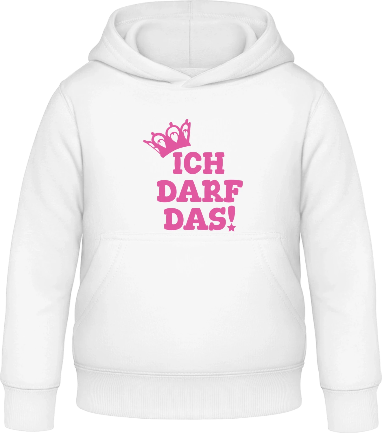 Ich darf das Prinzessin - Arctic white Awdis Hoodie Kids - Front