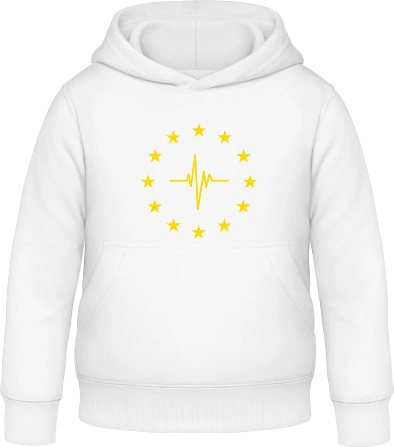 Europe Pulse - Arctic white Awdis Hoodie Kids - Front