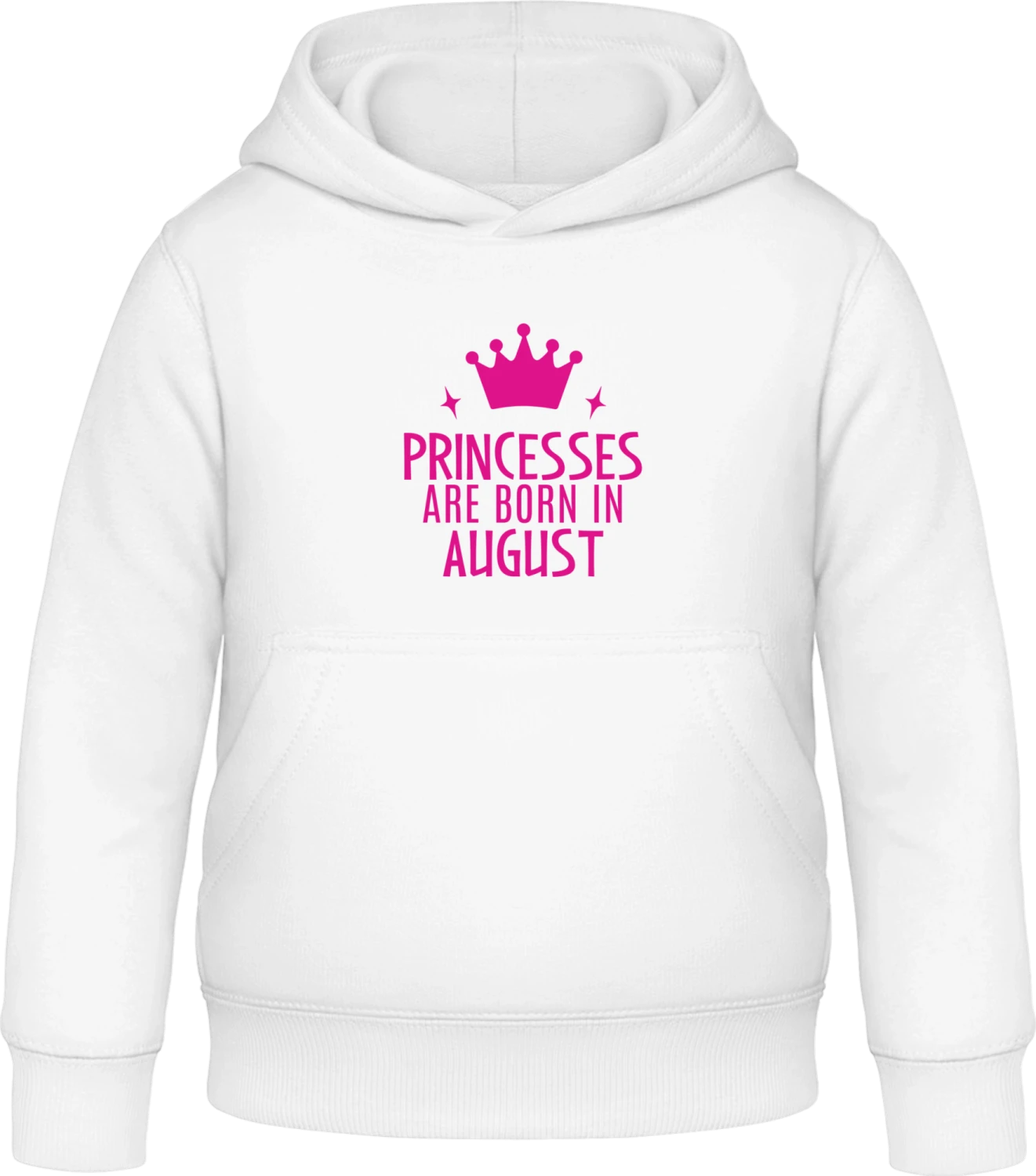 Princesses Are Born In August - Arctic white Awdis Hoodie Kids - Front