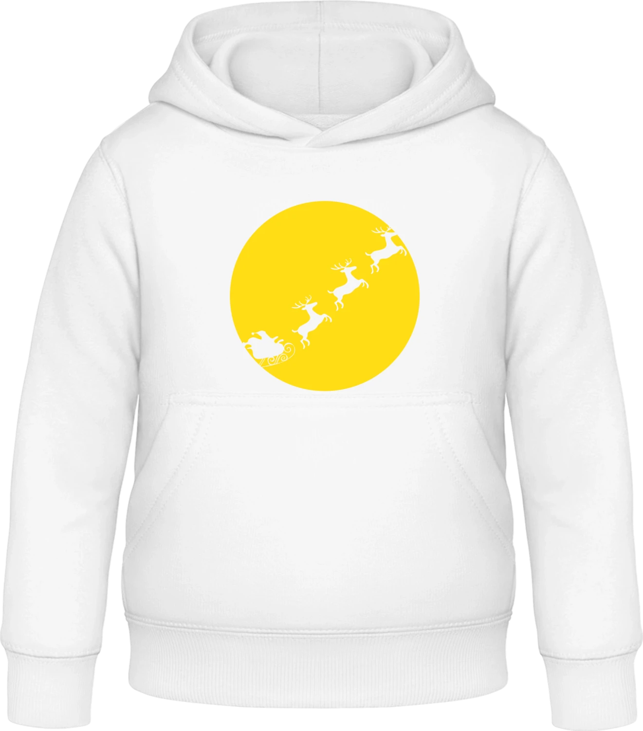 Santa In Moonlight - Arctic white Awdis Hoodie Kids - Front