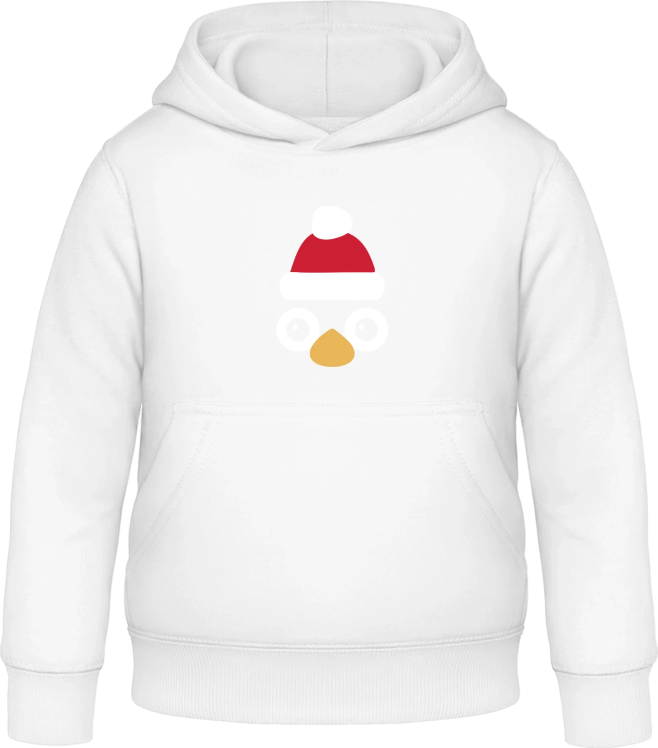 Christmas Penguin Head - Arctic white Awdis Hoodie Kids - Front