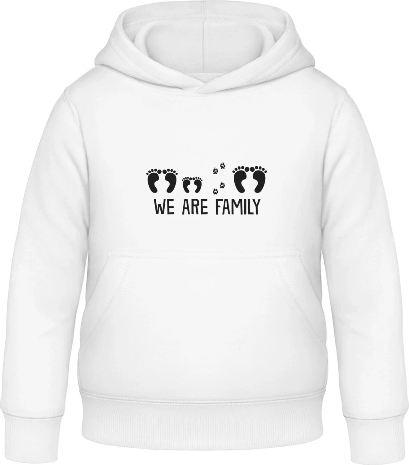 We Are Family - Arctic white Awdis Hoodie Kids - Front