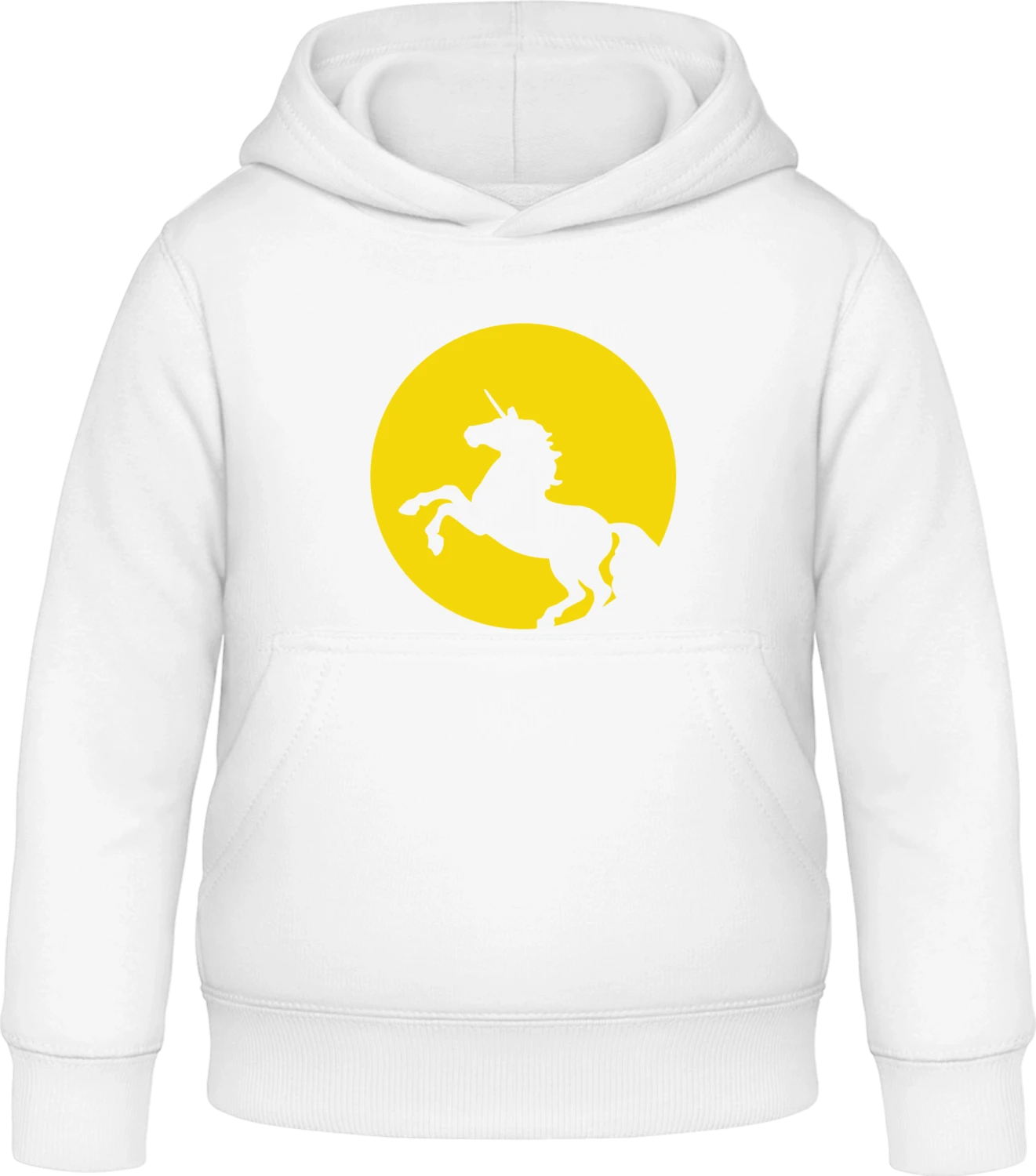 Unicorn Moonlight Shining - Arctic white Awdis Hoodie Kids - Front