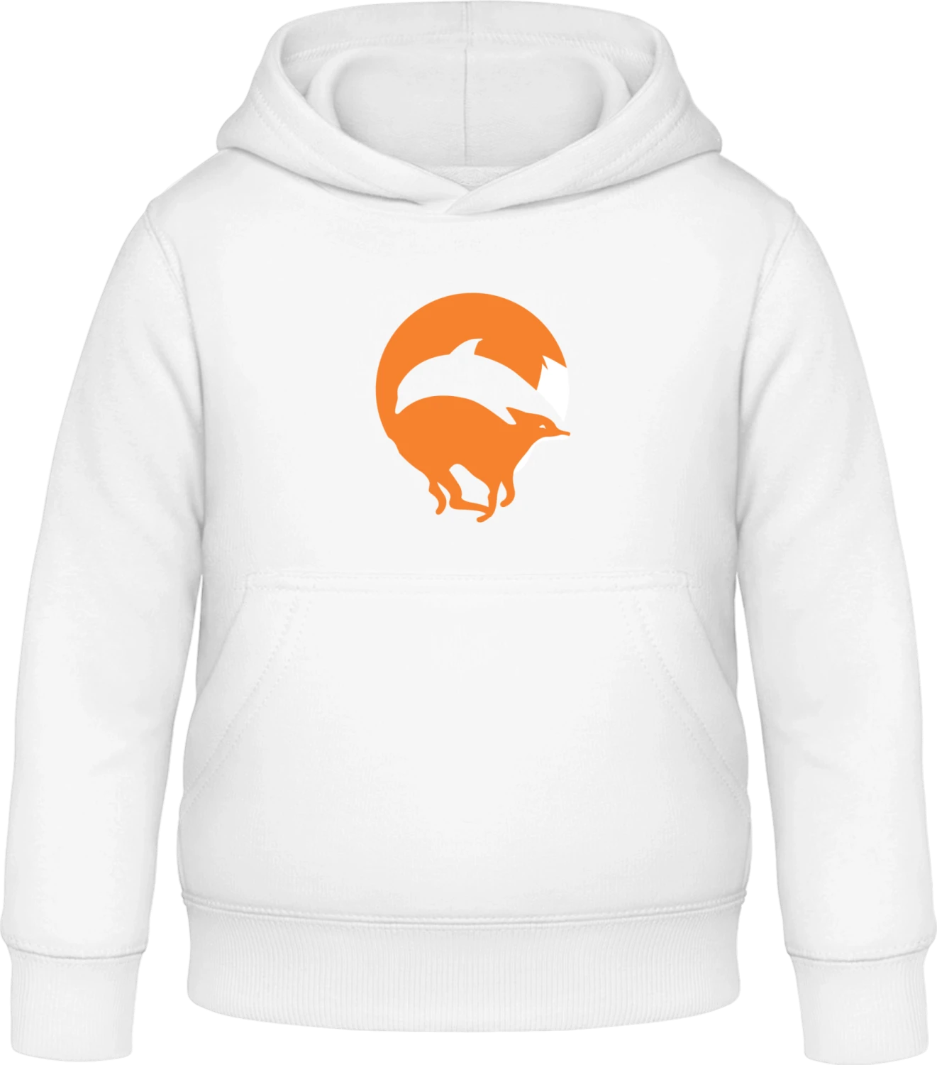 Fox Dolphin - Arctic white Awdis Hoodie Kids - Front