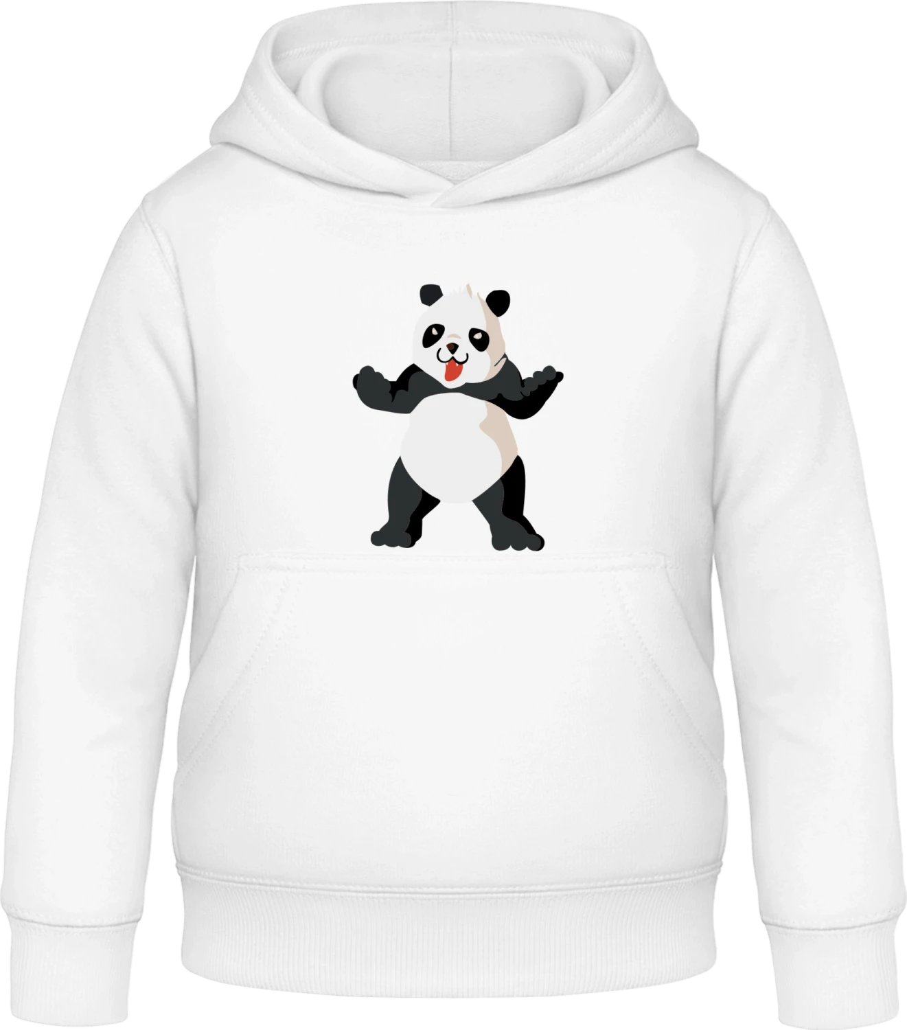 Laughing Panda - Arctic white Awdis Hoodie Kids - Front