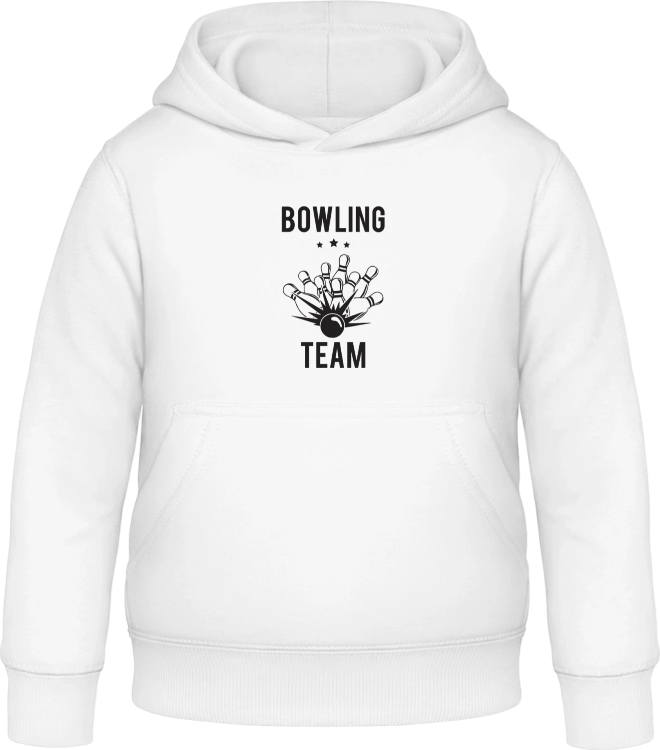 Stars Bowling Team - Arctic white Awdis Hoodie Kids - Front