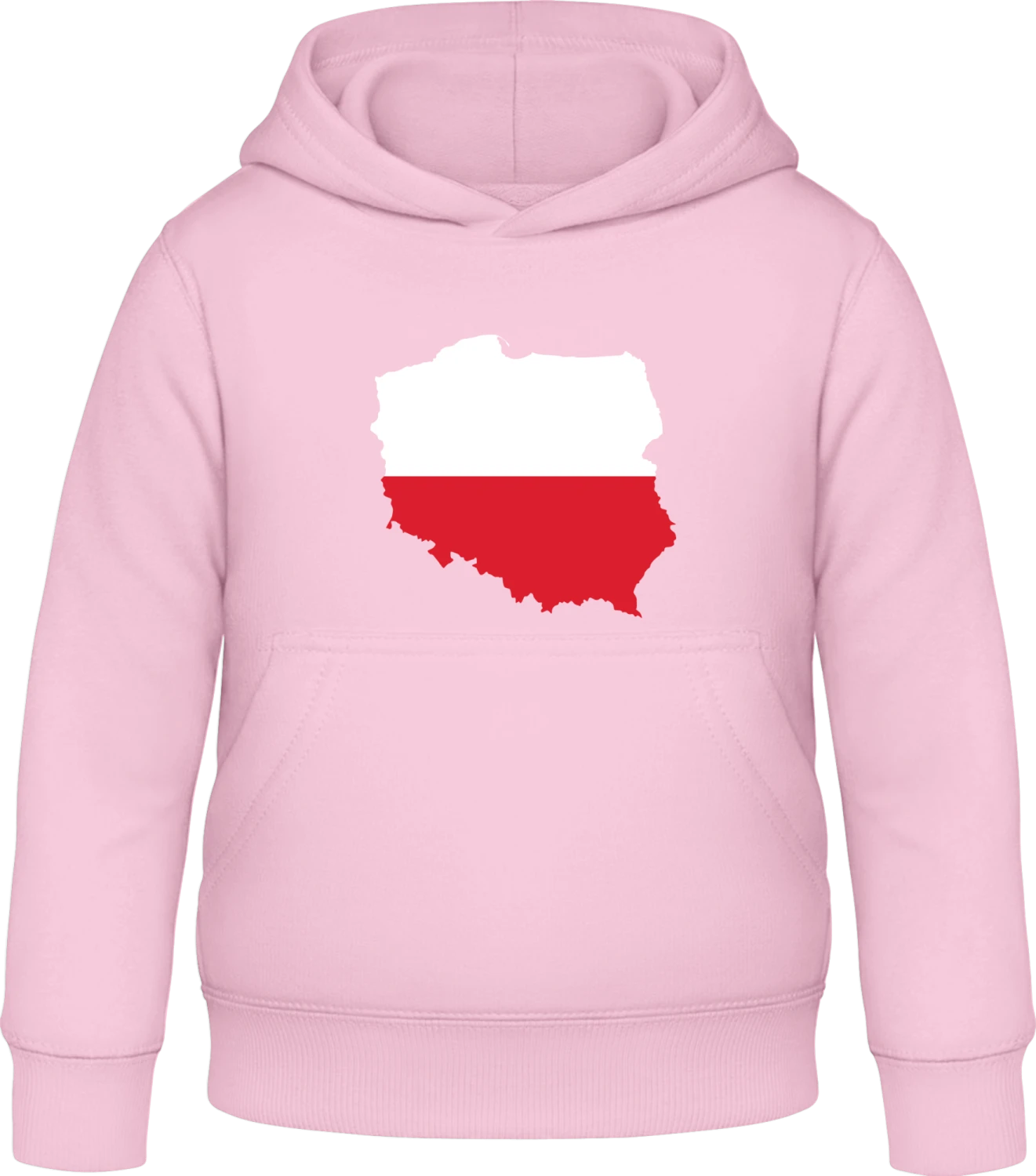 Poland Map - Baby pink Awdis Hoodie Kids - Front