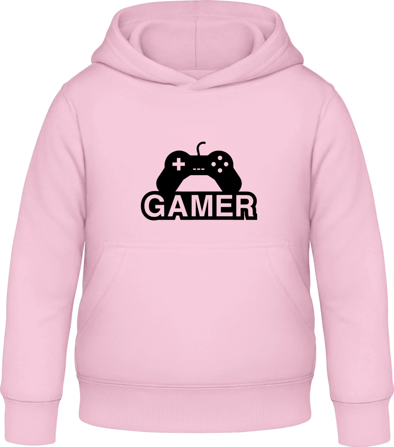 Gamer Controller - Baby pink Awdis Hoodie Kids - Front